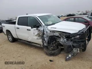 2025 Ram 1500 with VIN 1C6SRFNP3SN608731, listed as a Copart auction lot 42636735 with 7,736 mi miles and Salvage title. Bid and sale history available at DreamBid. Image 4.