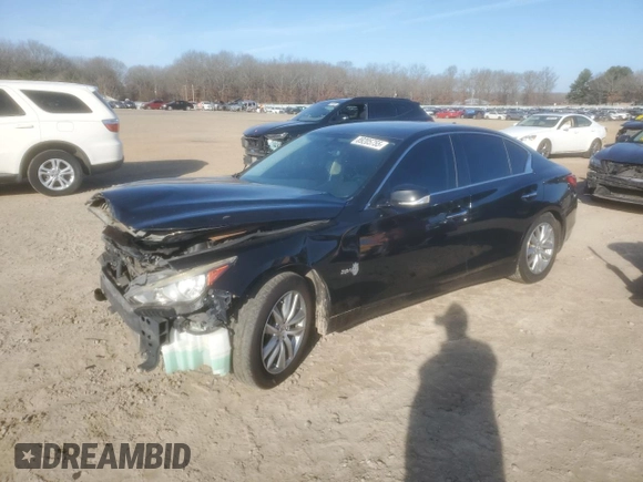 2016 Infiniti Q50 2.0t Premium with VIN JN1CV7AR7GM252287, listed as a Copart auction lot 89205755 with 208,368 mi miles and Salvage Title. Bid and sale history available at carsss.com. Image 1.