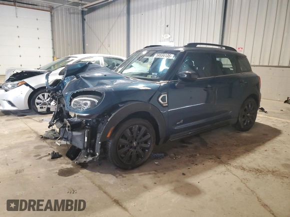 2022 MINI Countryman Cooper S with VIN WMZ83BR01N3N40309, listed as a Copart auction lot 59534135 with 33,586 mi miles and Salvage title. Bid and sale history available at DreamBid. Image 1.