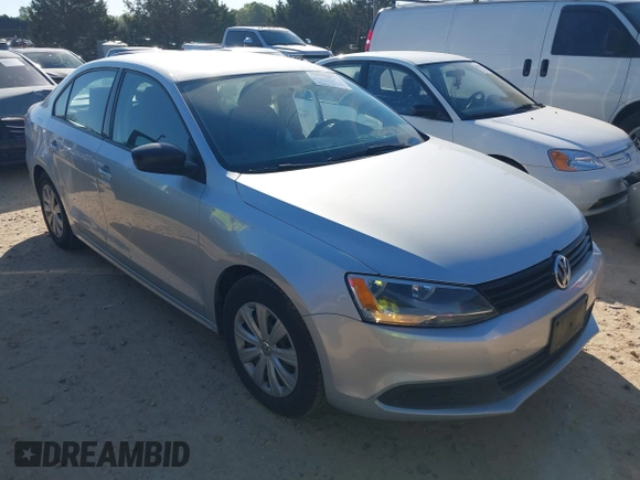 2014 Volkswagen Jetta Sedan S with VIN 3VW2K7AJ4EM208158, listed as a IAAI auction lot 42037477 with 156,483 mi miles. Bid and sale history available at carsss.com. Image 1.