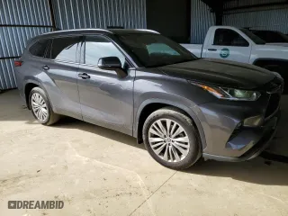 2022 Toyota Highlander Platinum with VIN 5TDFZRBH4NS190039, listed as a Copart auction lot 46864285 with 42,837 mi miles and Salvage Title. Bid and sale history available at carsss.com. Image 4.