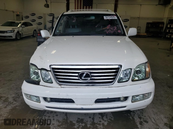 2006 Lexus LX 470 z VIN JTJHT00W464009295, wystawiony jako Copart lot #56724525 z przebiegiem 155 874 mil mil oraz Szkoda całkowita • Salvage title. Historia ofert i sprzedaży dostępna na DreamBid. Obrazek 5.