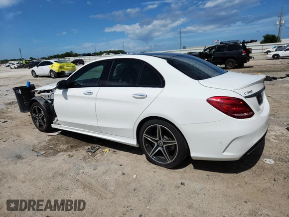 2018 Mercedes-Benz C 300 z VIN WDDWF4JB9JR376909, wystawiony jako Copart lot #62844555 z przebiegiem 80 150 mil mil oraz Szkoda całkowita • Salvage title. Historia ofert i sprzedaży dostępna na DreamBid. Obrazek 2.