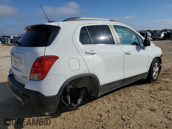 2016 Chevrolet Trax LT with VIN KL7CJLSB5GB543849, listed as a Copart auction lot 46850525 with 82,309 mi miles and Salvage Title. Bid and sale history available at carsss.com. Image 3.