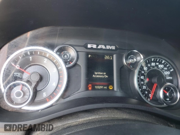 2021 Ram 2500 Tradesman with VIN 3C6UR5CL6MG520321, listed as a Copart auction lot 55867345 with 103,291 mi miles and Salvage title. Bid and sale history available at DreamBid. Image 9.
