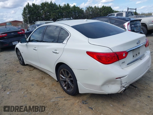 2017 Infiniti Q50 Premium with VIN JN1EV7AR6HM839042, listed as a IAAI auction lot 41923341 with 140,132 mi miles and . Bid and sale history available at carsss.com. Image 3.