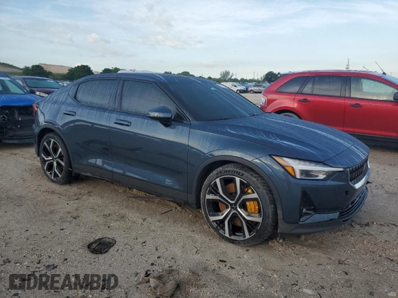2022 Polestar 2 with VIN LPSED3KA6NL054337, listed as a Copart auction lot 71101134 with 27,192 mi miles and Non Repairable. Bid and sale history available at carsss.com. Image 4.