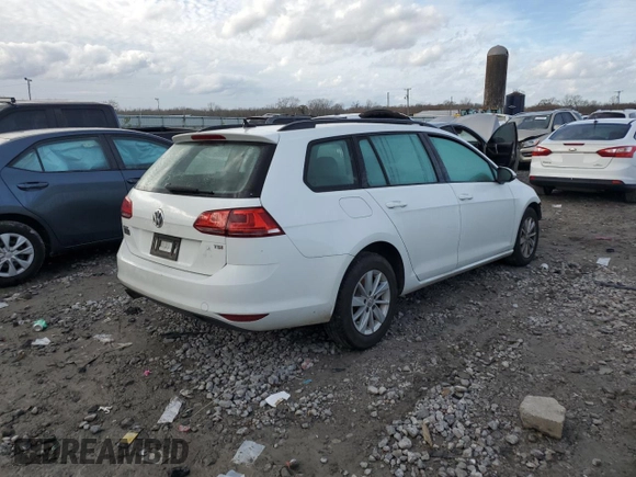2017 Volkswagen Golf SportWagen S with VIN 3VWC17AU8HM531148, listed as a Copart auction lot 38029784 with 53,221 mi miles. Bid and sale history available at carsss.com. Image 3.