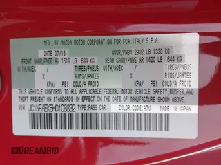 2017 FIAT 124 Spider Lusso z VIN JC1NFAEK6H0108832, wystawiony jako IAAI lot #41451223 z przebiegiem Nie podano mil oraz . Historia ofert i sprzedaży dostępna na DreamBid. Obrazek 9.