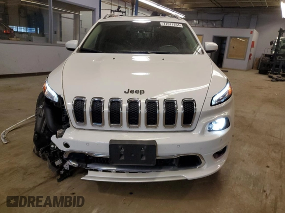 2018 Jeep Cherokee Overland with VIN 1C4PJMJX5JD558242, listed as a Copart auction lot 77577254 with 55,440 mi miles and Salvage Title. Bid and sale history available at carsss.com. Image 5.