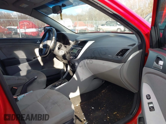 2013 Hyundai Accent GLS with VIN KMHCT4AE0DU498233, listed as a IAAI auction lot 41184704 with 1 mi miles. Bid and sale history available at carsss.com. Image 5.