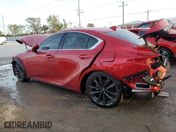 2023 Lexus IS with VIN JTHBZ1B29P5068344, listed as a Copart auction lot 80040544 with 9,103 mi miles and Non Repairable. Bid and sale history available at carsss.com. Image 2.