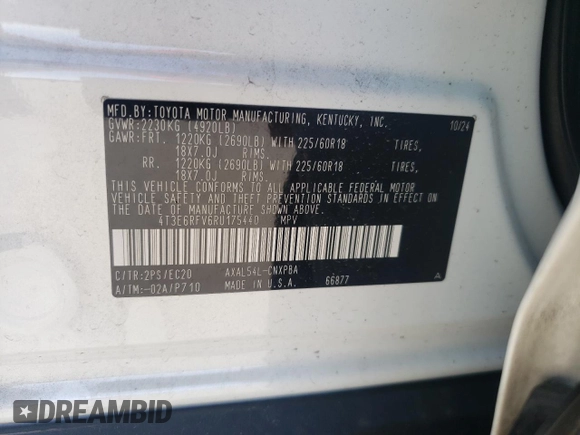 2024 Toyota RAV4 Hybrid XSE with VIN 4T3E6RFV6RU175440, listed as a Copart auction lot 46727855 with 9,112 mi miles and Salvage Title. Bid and sale history available at DreamBid. Image 14.