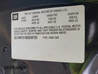 2006 Chevrolet Monte Carlo z VIN 2G1WN151869298159, wystawiony jako IAAI lot #42208296 z przebiegiem 152 615 mil mil oraz . Historia ofert i sprzedaży dostępna na DreamBid. Obrazek 9.