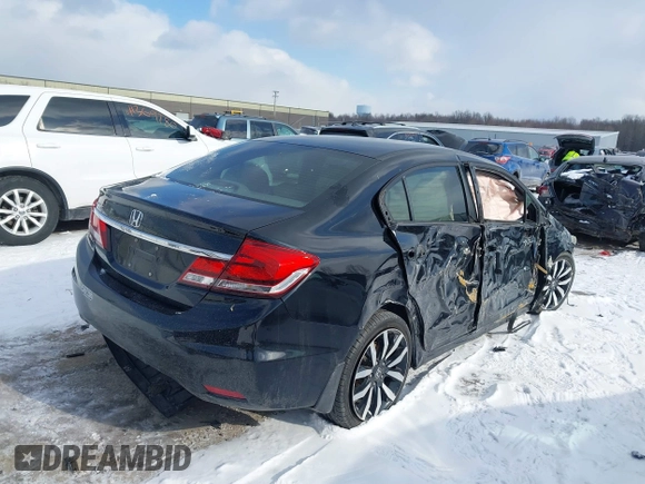 2015 Honda Civic EX-L with VIN 19XFB2F9XFE077383, listed as a IAAI auction lot 41353115 with Not Provided miles and . Bid and sale history available at DreamBid. Image 4.