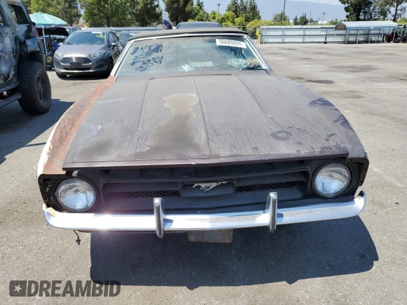 1972 Ford Mustang z VIN 2F03F225250, wystawiony jako Copart lot #56680804 z przebiegiem Nie podano mil oraz Szkody całkowita. Historia ofert i sprzedaży dostępna na DreamBid. Obrazek 5.