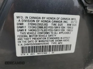 2010 Acura MDX Advance with VIN 2HNYD2H50AH529345, listed as a Copart auction lot 79970444 with 207,962 mi miles and Clean Title. Bid and sale history available at DreamBid. Image 13.