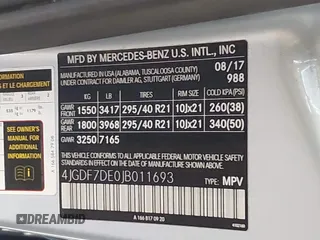 2018 Mercedes-Benz GLS 550 with VIN 4JGDF7DE0JB011693, listed as a IAAI auction lot 41190111 with 38,746 mi miles and . Bid and sale history available at DreamBid. Image 9.