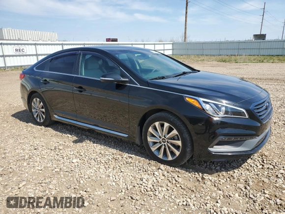 2017 Hyundai Sonata Sport with VIN 5NPE34AF7HH460259, listed as a Copart auction lot 56173925 with 86,840 mi miles and Salvage Title. Bid and sale history available at DreamBid. Image 4.