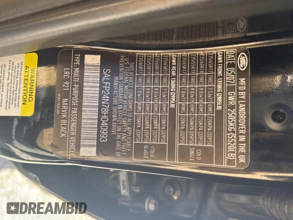 2008 Land Rover LR2 SE with VIN SALFP24N78H040993, listed as a Copart auction lot 54576005 with 133,258 mi miles and Clean Title. Bid and sale history available at DreamBid. Image 10.