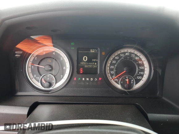2017 Ram 1500 Express with VIN 1C6RR6FGXHS860404, listed as a Copart auction lot 48977275 with 86,030 mi miles and Salvage title. Bid and sale history available at DreamBid. Image 9.