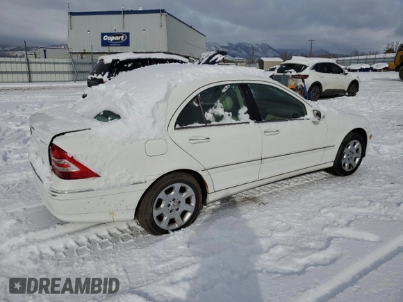 2005 Mercedes-Benz C 240 with VIN WDBRF81J45F634085, listed as a Copart auction lot 46106315 with 155,017 mi miles and Salvage Title. Bid and sale history available at DreamBid. Image 3.