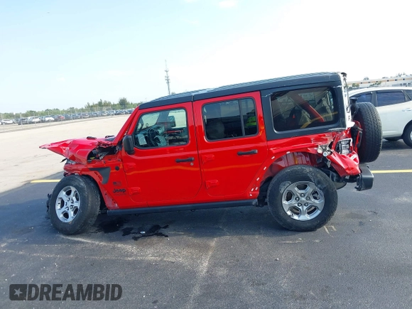 2021 Jeep Wrangler Unlimited Sport S z VIN 1C4HJXDN6MW685705, wystawiony jako IAAI lot #42344146 z przebiegiem 53 859 mil mil oraz . Historia ofert i sprzedaży dostępna na DreamBid. Obrazek 15.