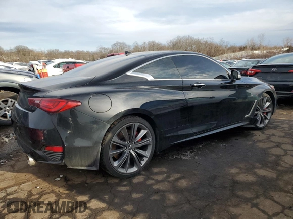 2018 Infiniti Q60 Red Sport 400 with VIN JN1FV7EL2JM630560, listed as a Copart auction lot 45980175 with 48,943 mi miles and Salvage title. Bid and sale history available at DreamBid. Image 3.