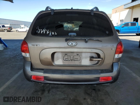 2005 Hyundai Santa Fe GLS with VIN KM8SC13D75U912706, listed as a Copart auction lot 57878555 with 134,565 mi miles and Clean title. Bid and sale history available at DreamBid. Image 6.