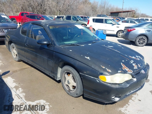 2003 Chevrolet Monte Carlo LS with VIN 2G1WW12E839431664, listed as a IAAI auction lot 41638392 with 143,771 mi miles. Bid and sale history available at carsss.com. Image 1.