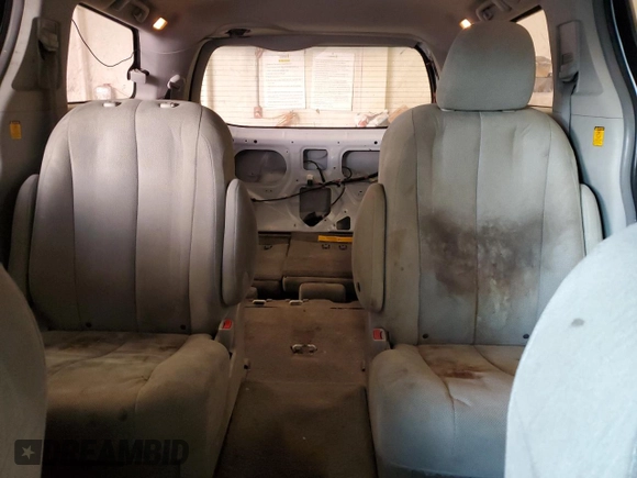 2011 Toyota Sienna with VIN 5TDZK3DC2BS006079, listed as a Copart auction lot 47065045 with 195,663 mi miles and Salvage Title. Bid and sale history available at carsss.com. Image 10.