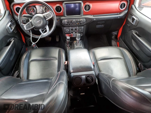 2021 Jeep Wrangler Unlimited Rubicon with VIN 1C4JJXFM3MW732694, listed as a Copart auction lot 54903565 with 70,532 mi miles and Salvage title. Bid and sale history available at DreamBid. Image 8.
