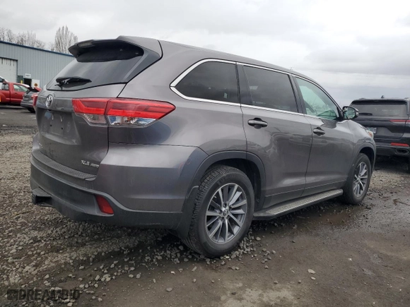 2019 Toyota Highlander SE with VIN 5TDJZRFH3KS956214, listed as a Copart auction lot 47460535 with 80,337 mi miles and Salvage Title. Bid and sale history available at carsss.com. Image 3.