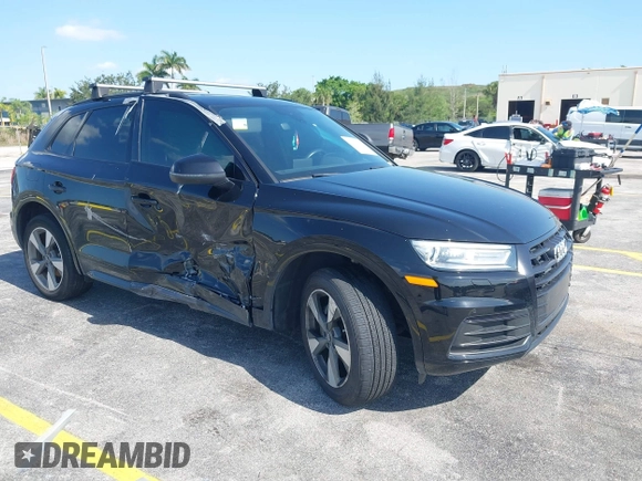 2020 Audi Q5 Premium with VIN WA1ANAFY2L2085872, listed as a IAAI auction lot 42354349 with 67,682 mi miles and . Bid and sale history available at DreamBid. Image 1.
