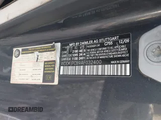2010 Mercedes-Benz E 550 with VIN WDDKJ7CB9AF032400, listed as a IAAI auction lot 42121696 with Not provided miles and . Bid and sale history available at DreamBid. Image 9.