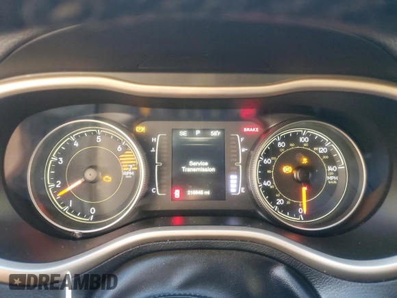 2016 Jeep Cherokee Latitude with VIN 1C4PJLCBXGW221848, listed as a Copart auction lot 51090945 with 216,945 mi miles and Salvage title. Bid and sale history available at DreamBid. Image 9.