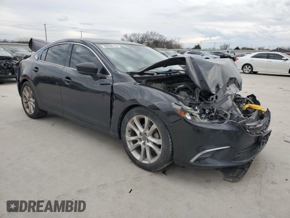 2017 Mazda Mazda6 Touring with VIN JM1GL1V53H1105492, listed as a Copart auction lot 89200735 with 0 mi miles and Salvage Title. Bid and sale history available at carsss.com. Image 4.