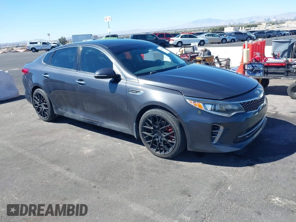 2016 Kia Optima SX Turbo with VIN 5XXGW4L29GG091635, listed as a IAAI auction lot 41884813 with 121,764 mi miles and . Bid and sale history available at carsss.com. Image 1.