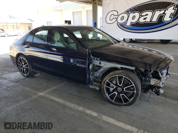 2019 Mercedes-Benz C 300 with VIN 55SWF8DB9KU313487, listed as a Copart auction lot 54217665 with 41,651 mi miles and Salvage Title. Bid and sale history available at DreamBid. Image 4.
