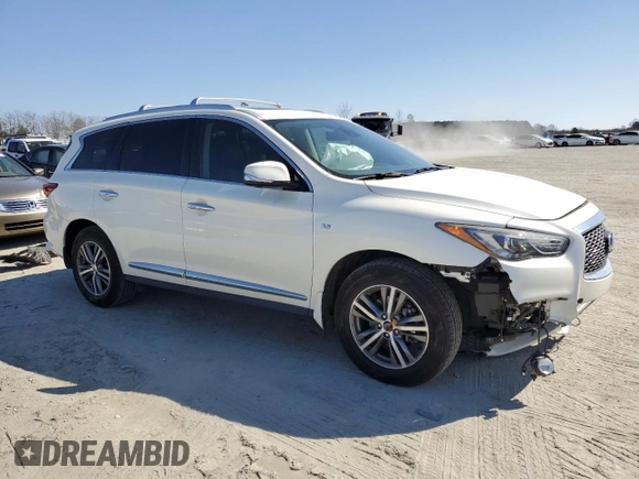 2020 Infiniti QX60 Luxe with VIN 5N1DL0MN8LC518712, listed as a Copart auction lot 45450495 with 37,265 mi miles and Salvage Title. Bid and sale history available at DreamBid. Image 4.