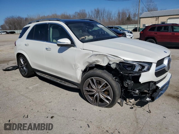 2022 Mercedes-Benz GLE 450 with VIN 4JGFB5KBXNA645994, listed as a Copart auction lot 50498785 with 41,047 mi miles and Salvage title. Bid and sale history available at DreamBid. Image 4.