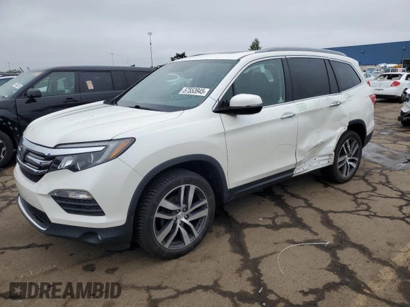 2018 Honda Pilot Elite with VIN 5FNYF6H07JB036442, listed as a Copart auction lot 57553945 with 107,657 mi miles and Clean title. Bid and sale history available at DreamBid. Image 1.
