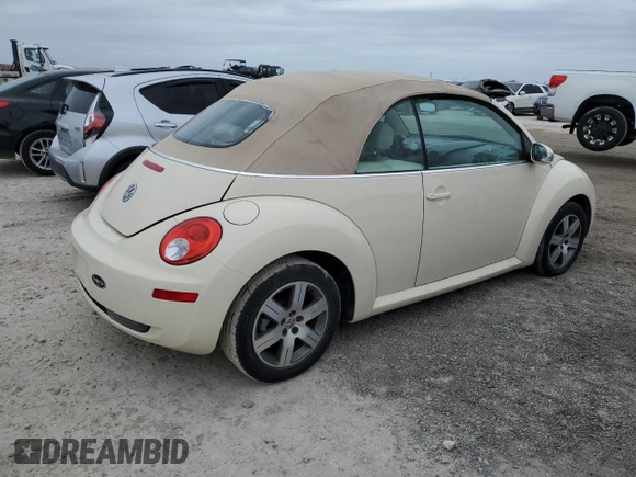 2006 Volkswagen Beetle z VIN 3VWPF31Y06M309862, wystawiony jako Copart lot #76907554 z przebiegiem Nie podano mil oraz Szkoda całkowita • Salvage title. Historia ofert i sprzedaży dostępna na DreamBid. Obrazek 3.