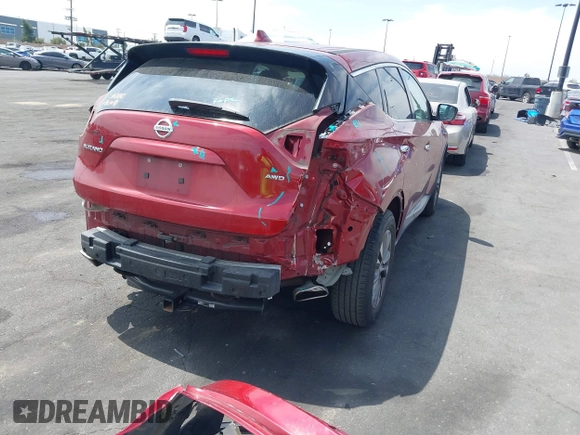 2016 Nissan Murano SL z VIN 5N1AZ2MH9GN169500, wystawiony jako IAAI lot #42013007 z przebiegiem 80 902 mil mil oraz . Historia ofert i sprzedaży dostępna na DreamBid. Obrazek 4.