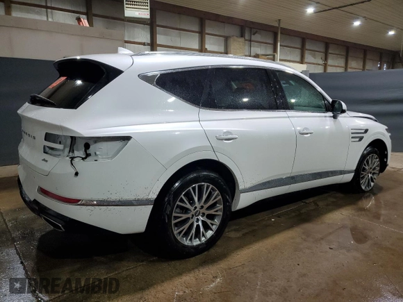 2024 Genesis GV80 with VIN KMUHBDSB5RU170442, listed as a Copart auction lot 58028895 with 25,823 mi miles and Salvage title. Bid and sale history available at DreamBid. Image 3.