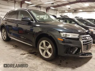 2020 Audi Q5 Premium with VIN WA1ANAFY2L2083393, listed as a IAAI auction lot 41408268 with 75,930 mi miles. Bid and sale history available at carsss.com. Image 1.