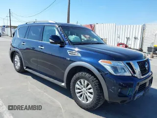 2019 Nissan Armada SL with VIN JN8AY2ND0KX008716, listed as a IAAI auction lot 41891276 with 113,822 mi miles. Bid and sale history available at carsss.com. Image 1.