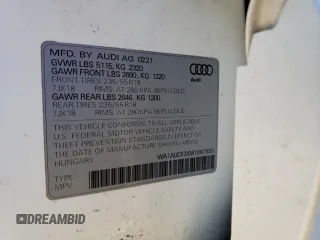 2021 Audi Q3 Premium with VIN WA1AUCF3XM1087993, listed as a Copart auction lot 71384412 with 32,448 mi miles. Bid and sale history available at carsss.com. Image 12.