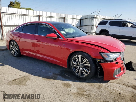2019 Audi A6 Premium with VIN WAUK2AF25KN069576, listed as a Copart auction lot 75137094 with 0 mi miles and Salvage Title. Bid and sale history available at carsss.com. Image 4.