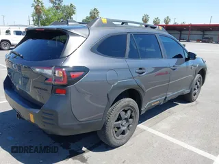 2023 Subaru Outback Wilderness with VIN 4S4BTGUD9P3119756, listed as a IAAI auction lot 42206143 with 33,502 mi miles and . Bid and sale history available at DreamBid. Image 4.
